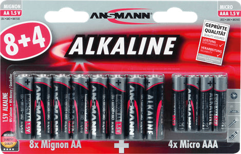 Ansmann 1510-0011 - Single-use battery - AA - Alkali - 1,5 V - 12 Stück(e) - Cd (cadmium) - Hg (Quecksilber)