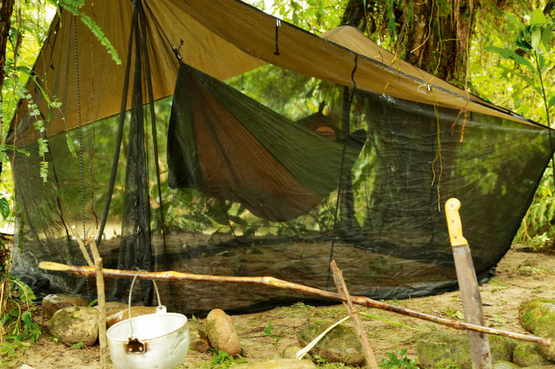 Amazonas Adventure Hammock - Hängende Hängematte - 150 kg - 1 Person(en) - Nylon,Ripstop - Braun - Grün - 2750 mm
