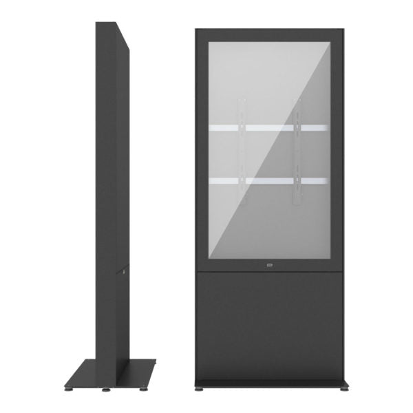 SMS Casing Freestand - Storage Portrait - G2 - Aufstellung - für LCD-Display - glasverstärktes Polykarbonat - Schwarz, RAL 9005 - Bildschirmgröße: 139.7 cm (55")