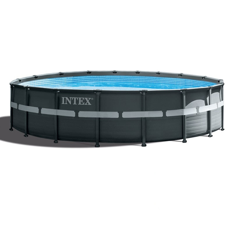 Intex Pool Intex 26330 - 26432 l - Gerahmter Pool - Erwachsener & Kind - Leiter - Schwarz - 113,5 kg