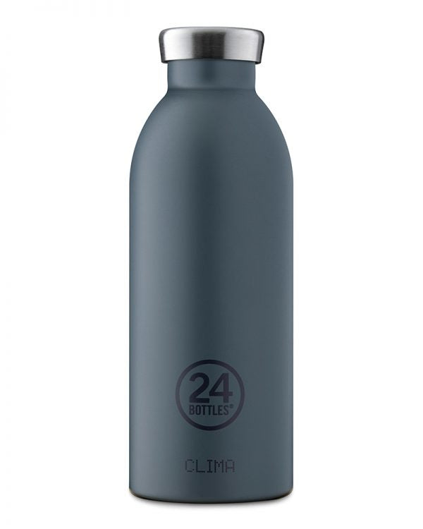 24Bottles Clima Bottle Formal Grey - 0,5 l - Grau - Edelstahl - 12 h - 24 h - 7,3 cm