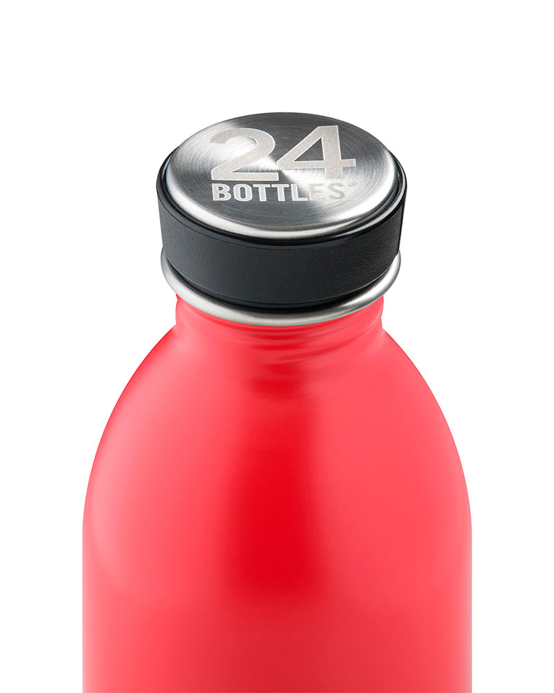 24Bottles Urban Bottle - 500 ml - Tägliche Nutzung - Rot - Edelstahl - Hot Red - Schraubdeckel