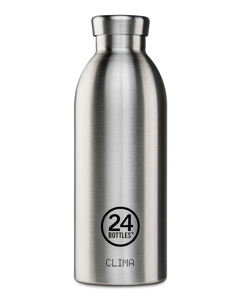 24Bottles Clima Bottle Steel - 0,85 l - Edelstahl - Edelstahl - 12 h - 24 h - 8,4 cm