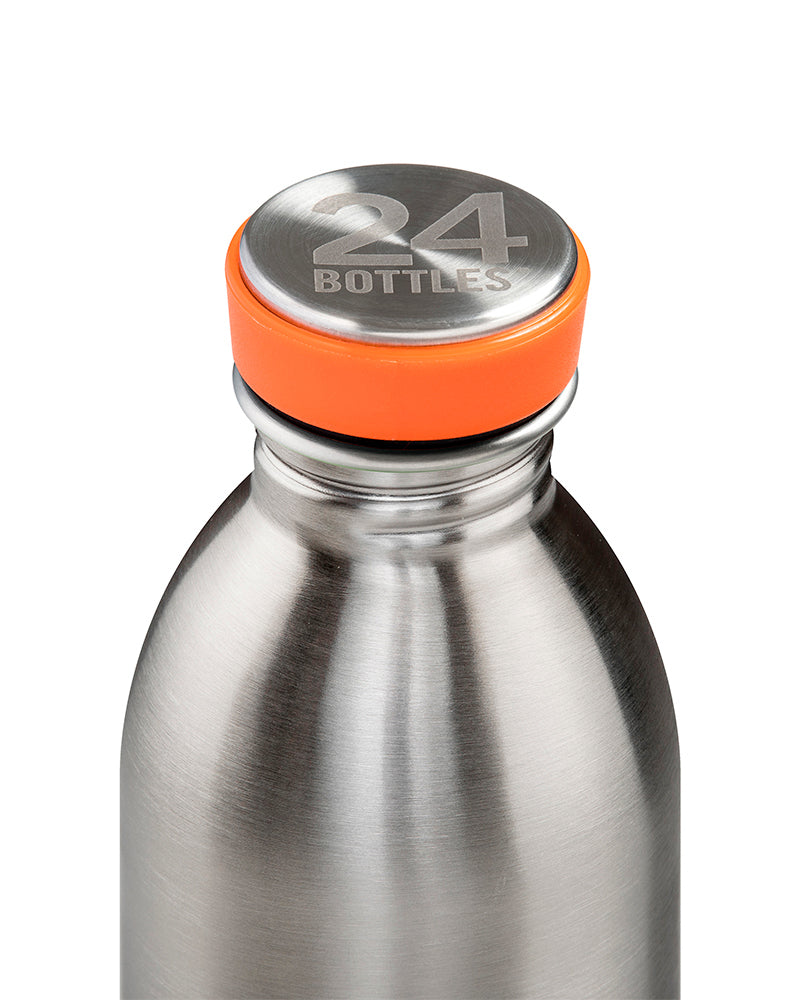 24Bottles Urban Bottle - 500 ml - Tägliche Nutzung - Edelstahl - Edelstahl - Steel - Schraubdeckel