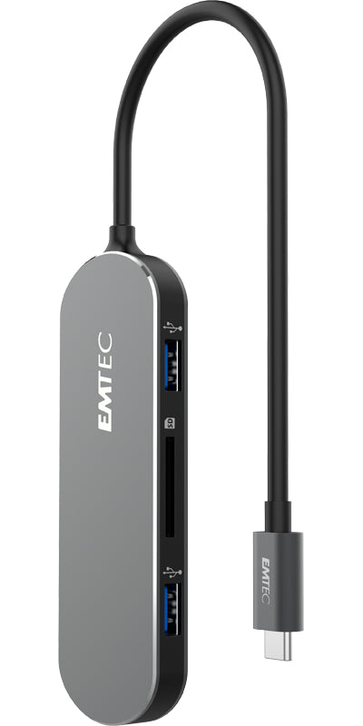 EMTEC HUB 6-in-1 Type-C T650C - Hub - 3 x USB 3.1 Gen 1 + 1 x USB-C (Stromdurchsatz)