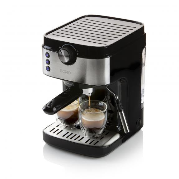 Domo DO711K - Espressomaschine - 0,9 l - Gemahlener Kaffee - 1450 W - Schwarz - Edelstahl