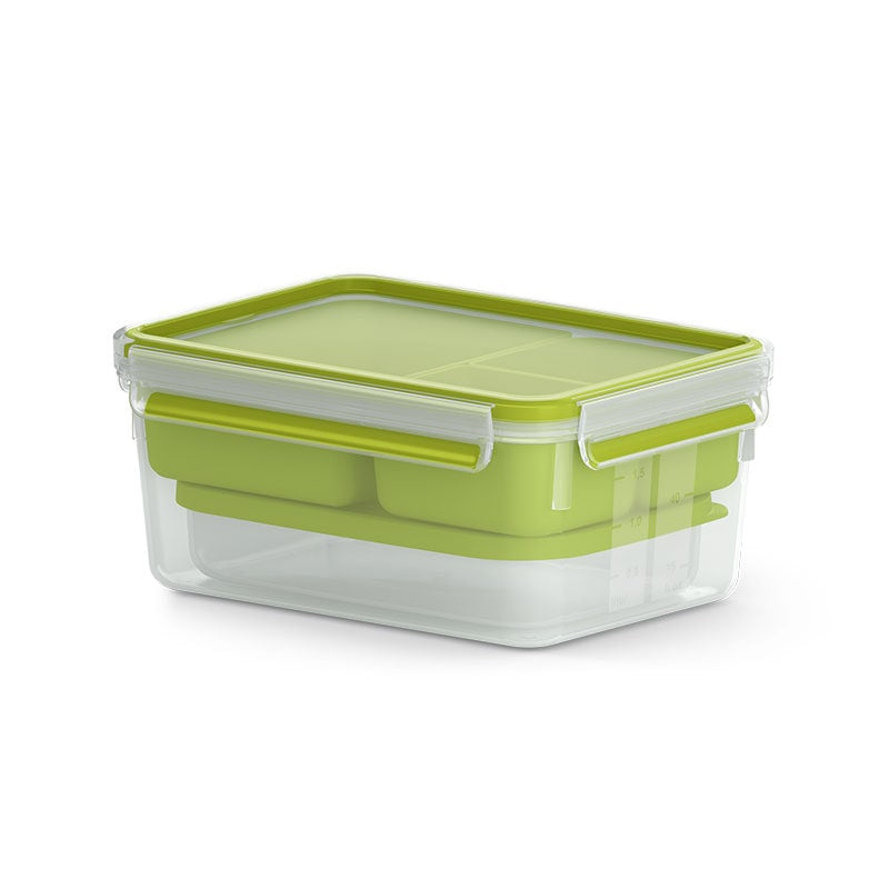 EMSA Lunchbox Clip & Go XL 2,3l - Brotdose - Erwachsener - Grün - Transparent - Einfarbig - Rechteckig - Deutschland
