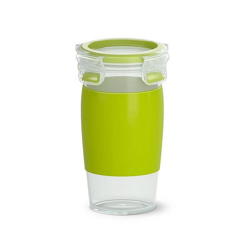 EMSA Smoothie Mug Clip & Go 0,45l rund - Brotdose - Erwachsener - Grün - Transparent - Kunststoff - Einfarbig - Deutschland