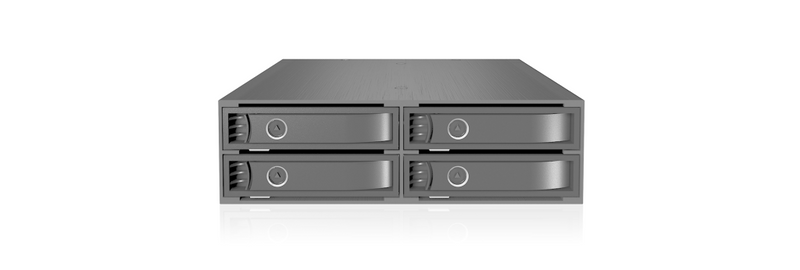 ICY BOX IB-2242SAS-12G - Speicher-Controller mit Datenanzeige, Netzanzeige, Tastensperre, Kühlergebläse, 2 x 4 cm - 2.5" (6.4 cm)