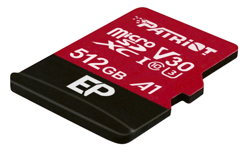 PATRIOT Memory EP V30 A1 - 512 GB - MicroSDXC - Klasse 10 - UHS-I - 90 MB/s - 80 MB/s