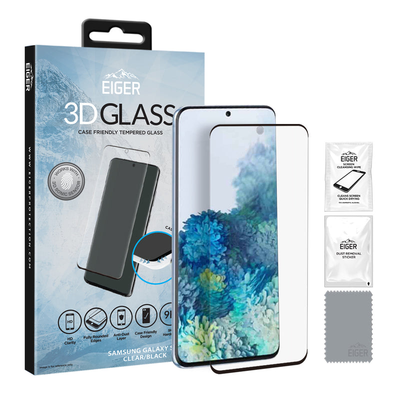 Eiger EGSP00569 - Klare Bildschirmschutzfolie - Handy/Smartphone - Samsung - Galaxy S20 - Schwarz - Transparent - 1 Stück(e)