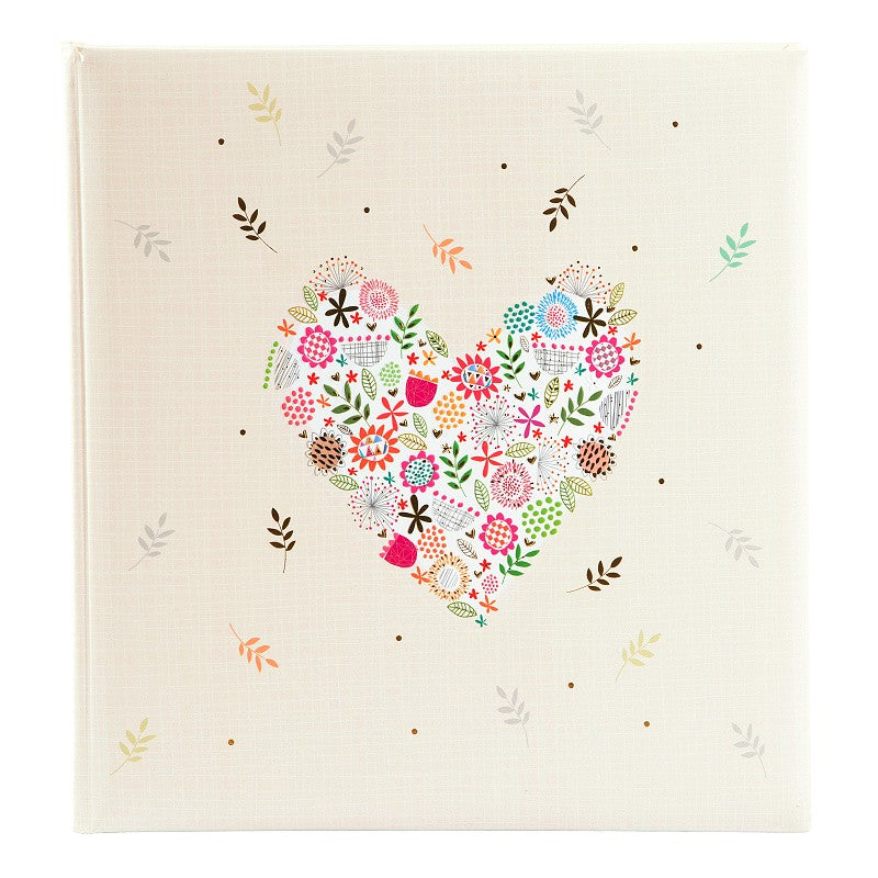 Goldbuch Hochzeitsalbum Flower Hearts - Mehrfarbig - 60 Blätter - 300 mm - 310 mm
