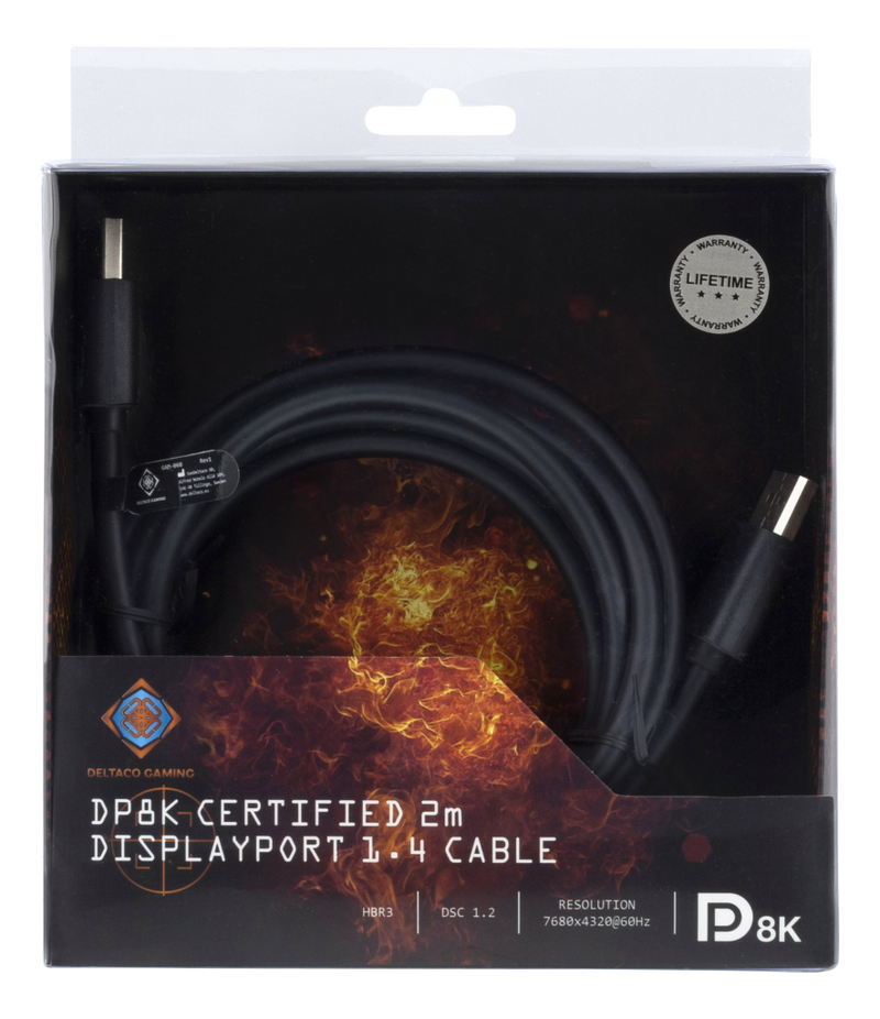 Deltaco GAMING - DisplayPort-Kabel - DisplayPort männlich zu DisplayPort männlich
