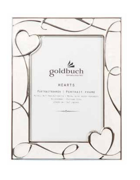 Goldbuch Hearts - Metall - Beige - Weiß - Einzelbilderrahmen - Tisch - 10 x 15 cm - Rechteckig
