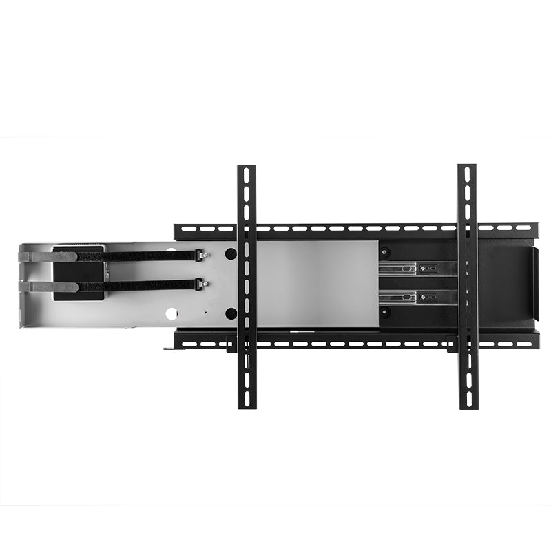 Hagor WH 75 Plus - Befestigungskit (Auszieh-Wandmontage, Lockblock, 2 VESA-Schienen, einstellbarer Verriegelungsmechanismus für Mini-PC) - für LCD TV - Schwarz - Bildschirmgröße: 101.6-165.1 cm (40"-65")