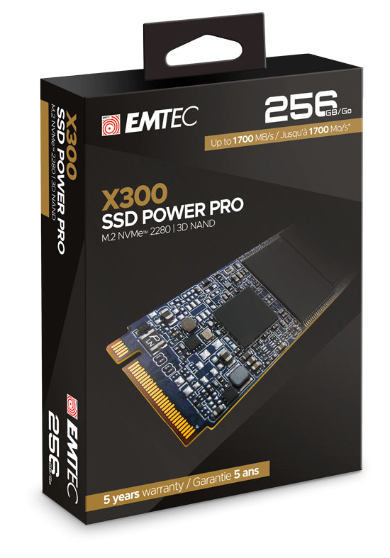 EMTEC Power Pro X300 - SSD - 256 GB - intern - M.2 2280 - PCIe 3.0 x4 (NVMe)
