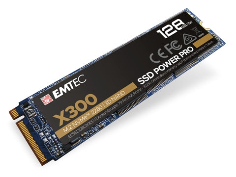 EMTEC Power Pro X300 - SSD - 128 GB - intern - M.2 2280 - PCIe 3.0 x4 (NVMe)