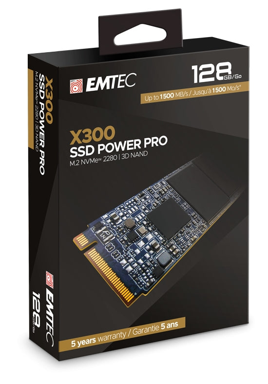 EMTEC Power Pro X300 - SSD - 128 GB - intern - M.2 2280 - PCIe 3.0 x4 (NVMe)