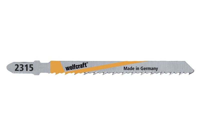 Wolfcraft 2315000 - Stichsägeblatt - Parkett - Kunststoff - Sperrholz - Hochgeschwindigkeitsstahl (HSS) - Edelstahl - Gelb - 7,5 cm - 2,5 mm