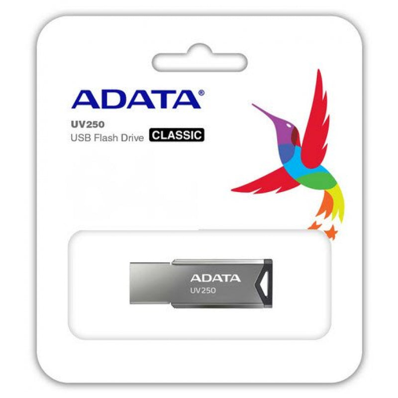 ADATA UV250 - 16 GB - USB Typ-A - 2.0 - Ohne Deckel - 5,6 g - Silber