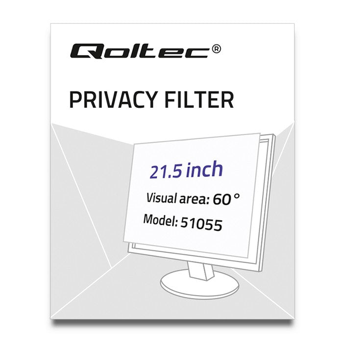 Qoltec 51055 - Monitor - Rahmenloser Display-Privatsphärenfilter - Schwarz - Transparent - Privatsphäre - LCD