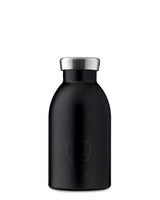24Bottles Clima Bottle Tuxedo Black - 0,33 l - Schwarz - Edelstahl - 12 h - 24 h - 7,3 cm