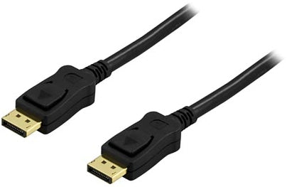 Deltaco DP-1010 - 1 m - DisplayPort - DisplayPort - Gold - Schwarz - Männlich/Männlich