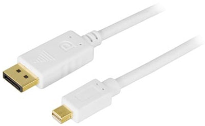 Deltaco DP-1120 - 2 m - DisplayPort - mini DisplayPort - Gold - Weiß - Männlich/Männlich
