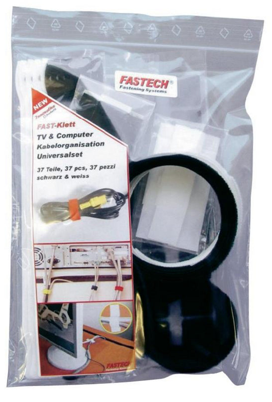 FASTECH 574-SET-BAG - Schwarz - Weiß - Sichtverpackung