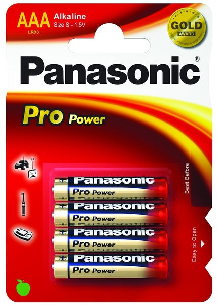 Panasonic Alkaline Pro Power LR03PPG - Batterie 4 x AAA