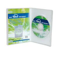 VALUE DVD Jewel Case - Kapazität: 1 CD/DVD - durchsichtig (Packung mit 5)