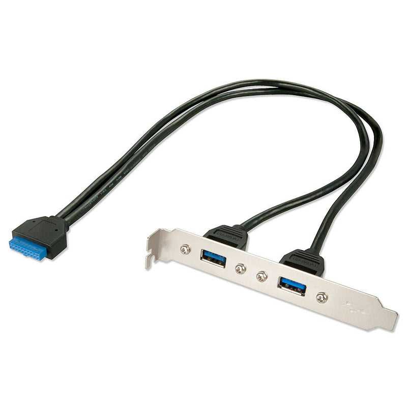 Lindy 2 Port USB 3.0 PC Back Plate - USB-Konsole - USB (W)