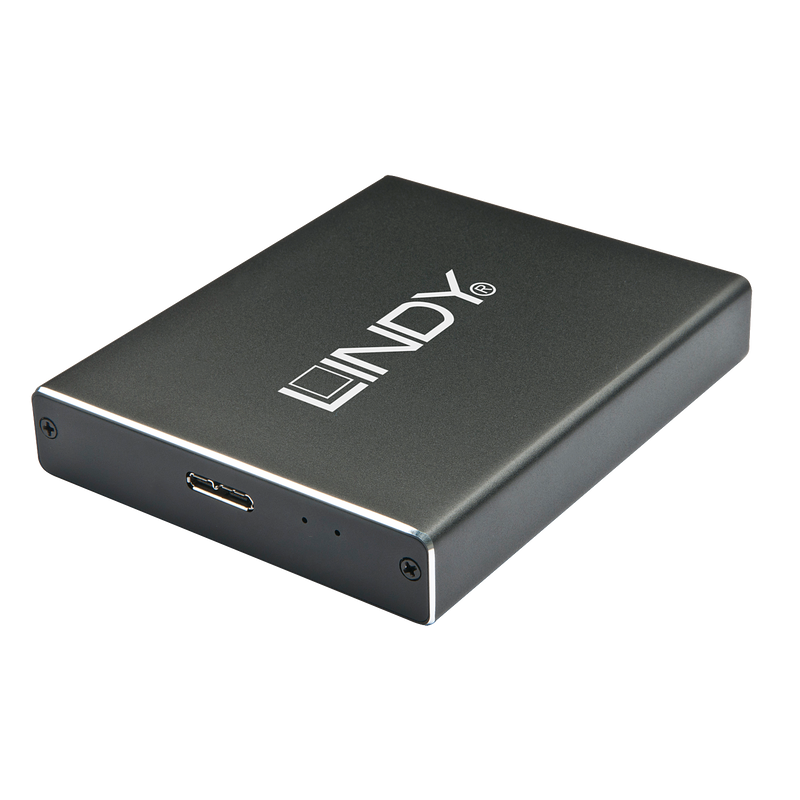 Lindy Speichergehäuse - M.2 - SATA 6Gb/s - 600 MBps - RAID 0, 1, JBOD - USB 3.1 (Gen 2)