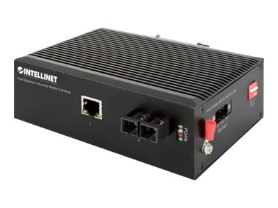 IC Intracom Intellinet Industrial Fast Ethernet Media Converter, 100Base-TX to 100Base-FX (SC)