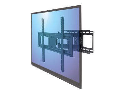 Manhattan TV & Monitor Mount, Wall, Full Motion, 1 screen, Screen Sizes: 37-65", Black, VESA 200x200 to 600x400, Max 50kg, LFD, Tilt & Swivel with 3 Pivots, Lifetime Warranty - Klammer - für LCD TV - stabiler Stahl - Schwarz - Bildschirmgröße: