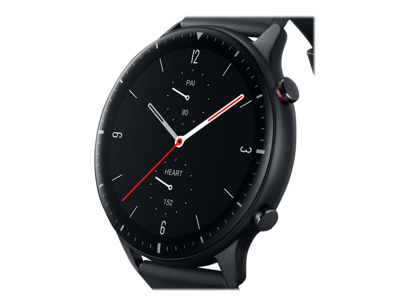 Amazfit GTR 2E - Obsidian Black - intelligente Uhr mit Riemen - Silikon - Obsidian Black - Anzeige 3.5 cm (1.39")