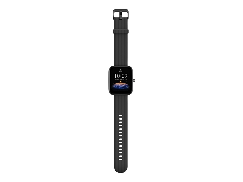 Amazfit Bip 3 Pro - Schwarz - intelligente Uhr mit Riemen - Silikon - schwarz - Handgelenkgröße: 153-218 mm - Anzeige 4.3 cm (1.69")