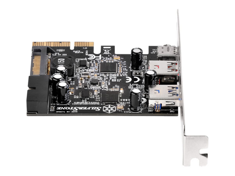 SilverStone ECU05 - USB-Adapter - PCIe 2.0 x2 Low-Profile - USB-C 3.1 x 1 + USB 3.0 x 2 + USB 3.0 (intern)
