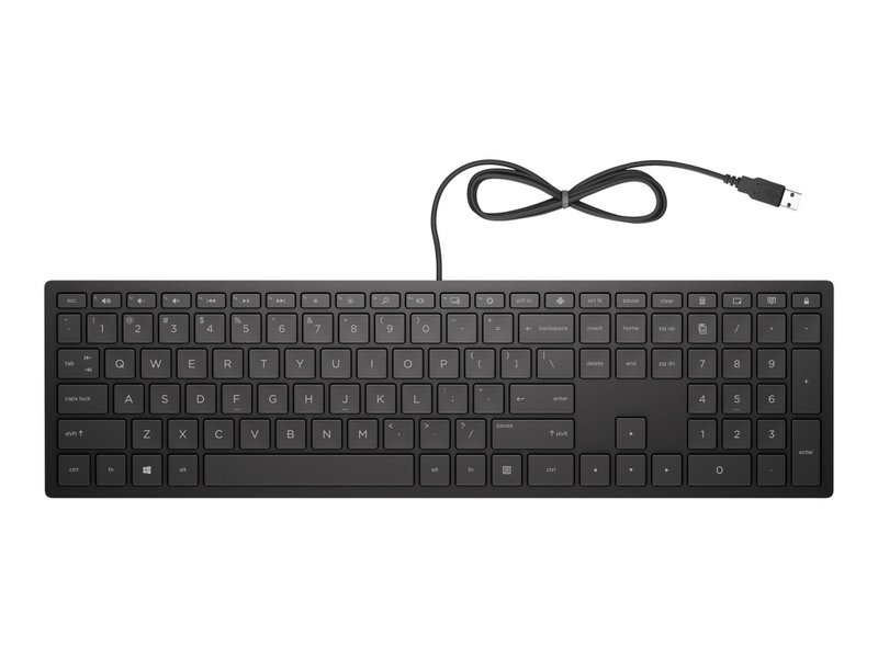 HP Pavilion 300 - Tastatur - USB - Englisch - Jet Black