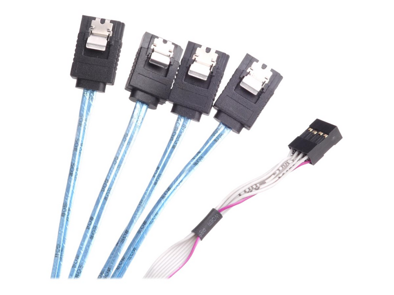 SilverStone CPS05 - SATA-Kabel - mit Sidebands - SAS 12Gbit/s - 4-Lane - 4x Mini SAS HD (SFF-8643)
