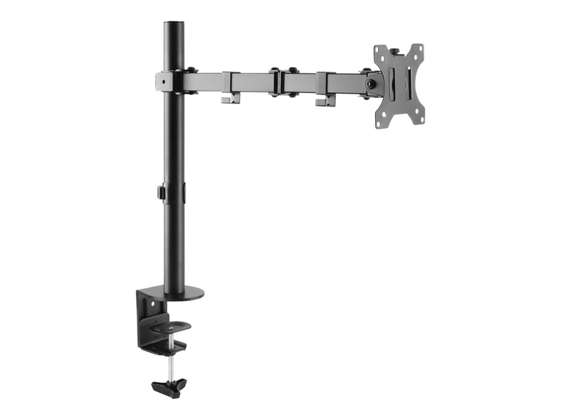 Techly Befestigungskit - einstellbarer Arm - für Monitor - Schwarz - Bildschirmgröße: 33-81.3 cm (13"-32")