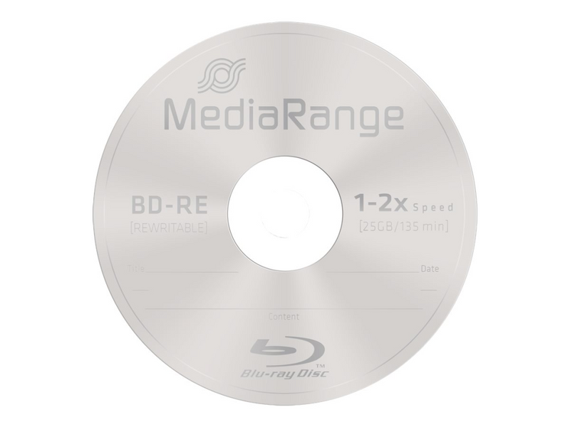 MEDIARANGE 10 x BD-RE - 25 GB 2x - Spindel