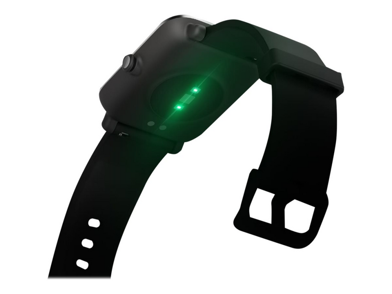 Amazfit Bip S - Schwarz Kohlefaser - intelligente Uhr mit Riemen - TPU-Silikon - schwarz - Anzeige 3.3 cm (1.28")
