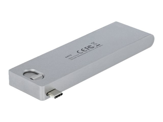 Delock 3 Port Hub and 2 Slot Card Reader for MacBook with PD 3.0 and retractable USB Type-C Connection - Hub - 2 x USB 3.2 Gen 1 + 1 x USB-C (Spannungsversorgung)