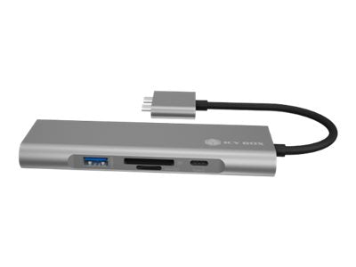 ICY BOX IB-DK4043-2C - Dockingstation - USB-C / Thunderbolt 3 - 2 x HDMI - für Apple MacBook Air (Early 2020, Late 2018, Mid 2019)