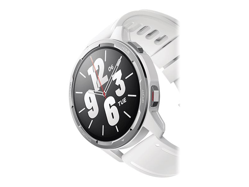Xiaomi Watch S1 Active - Silber - intelligente Uhr mit Riemen - Silikon - weiß - Handgelenkgröße: 160-220 mm - Anzeige 3.63 cm (1.43")