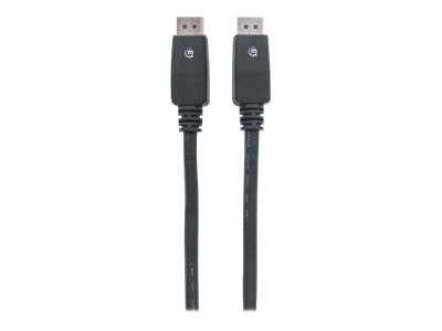 Manhattan DisplayPort 1.1 Cable, 4K@60Hz, 10m, Male to Male, With Latches, Fully Shielded, Black, Lifetime Warranty, Polybag - DisplayPort-Kabel - DisplayPort (M)