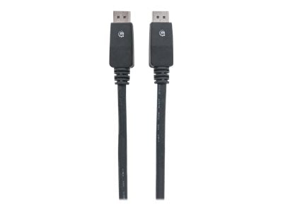 Manhattan DisplayPort 1.1 Cable, 4K@60Hz, 7.5m, Male to Male, With Latches, Fully Shielded, Black, Lifetime Warranty, Polybag - DisplayPort-Kabel - DisplayPort (M)