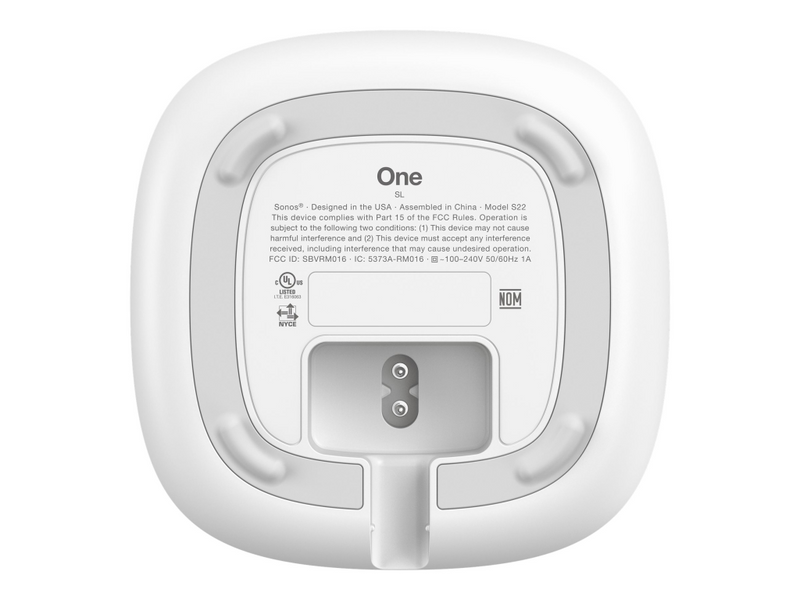 Sonos One SL - Lautsprecher - kabellos - Ethernet, Fast Ethernet, Wi-Fi - App-gesteuert - zweiweg - weiß (Grill Farbe - Mattes Weiß)