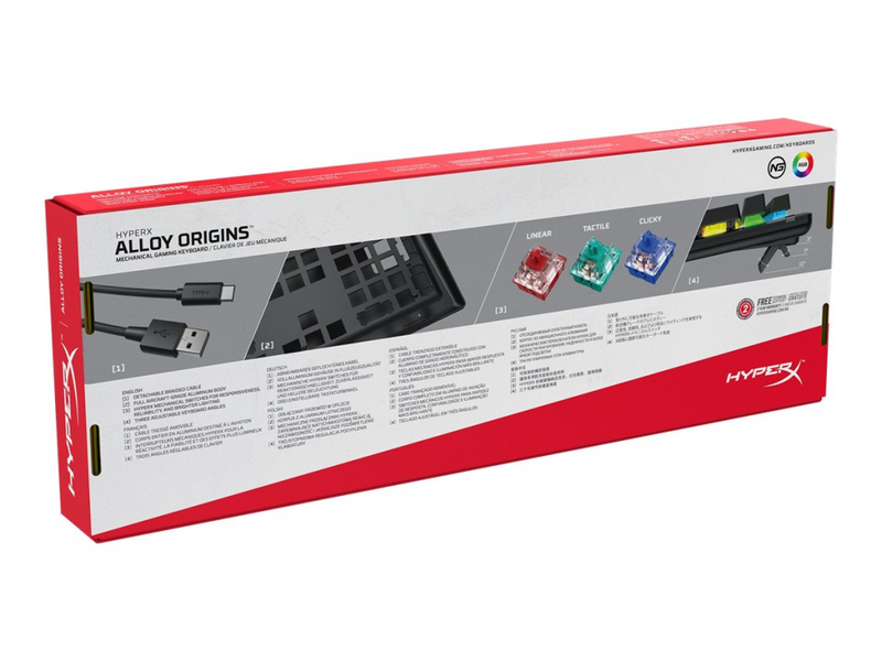 HyperX Alloy Origins - Tastatur - backlit - USB